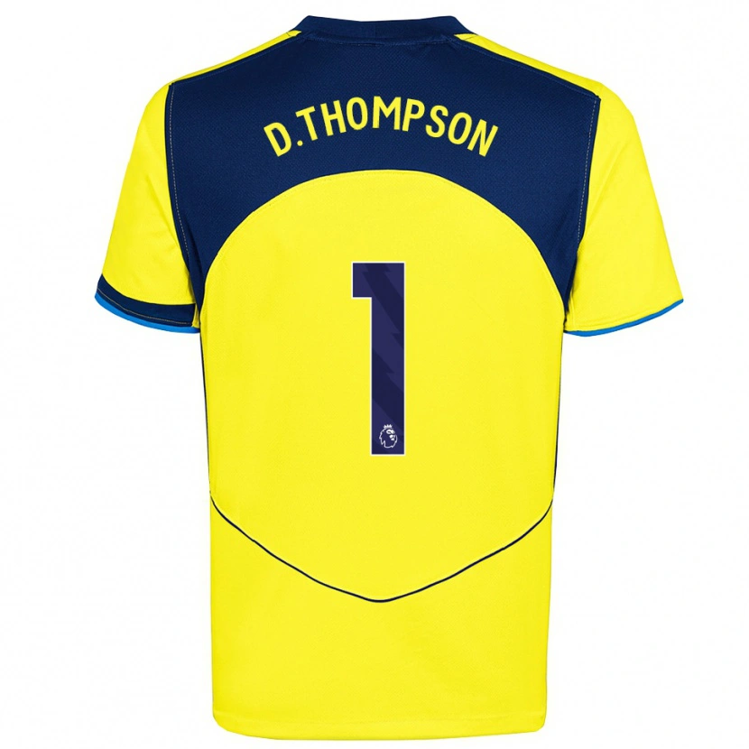 Danxen Criança Camisola Dylan Thompson #1 Amarelo Marinho Terceiro 2025/26 Camisa