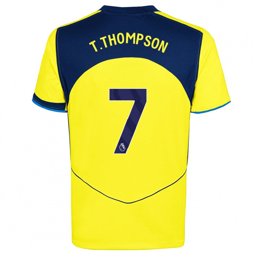 Danxen Criança Camisola Tynan Thompson #7 Amarelo Marinho Terceiro 2025/26 Camisa