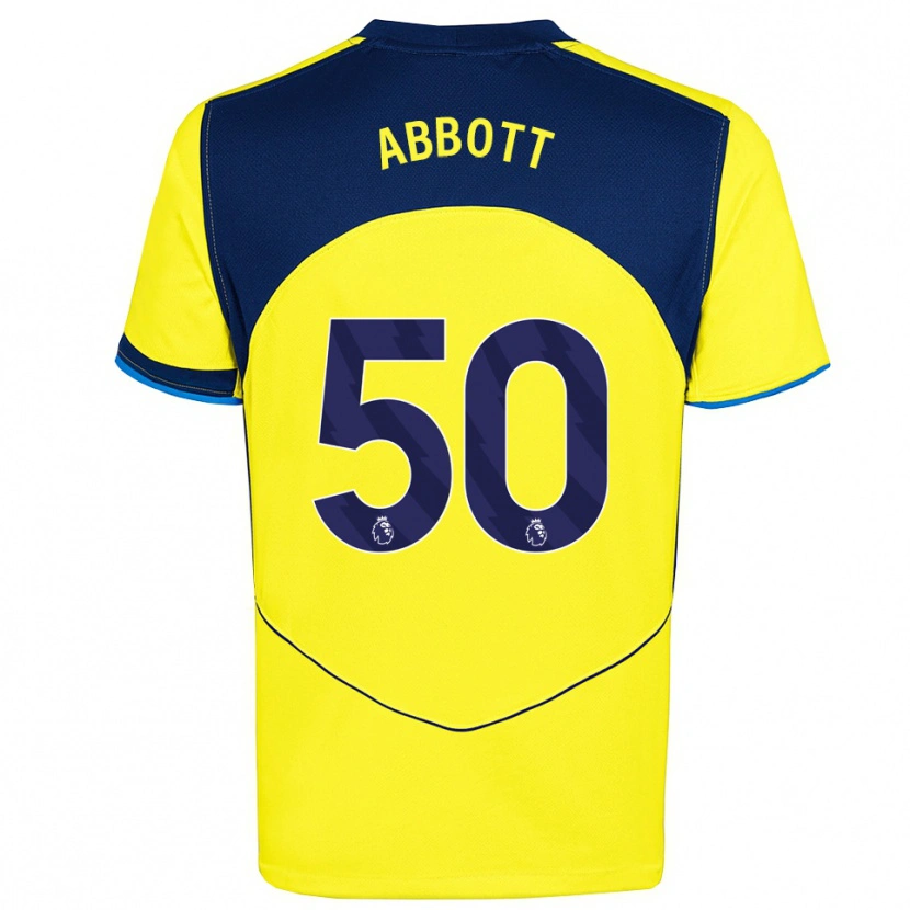 Danxen Criança Camisola George Abbott #50 Amarelo Marinho Terceiro 2025/26 Camisa
