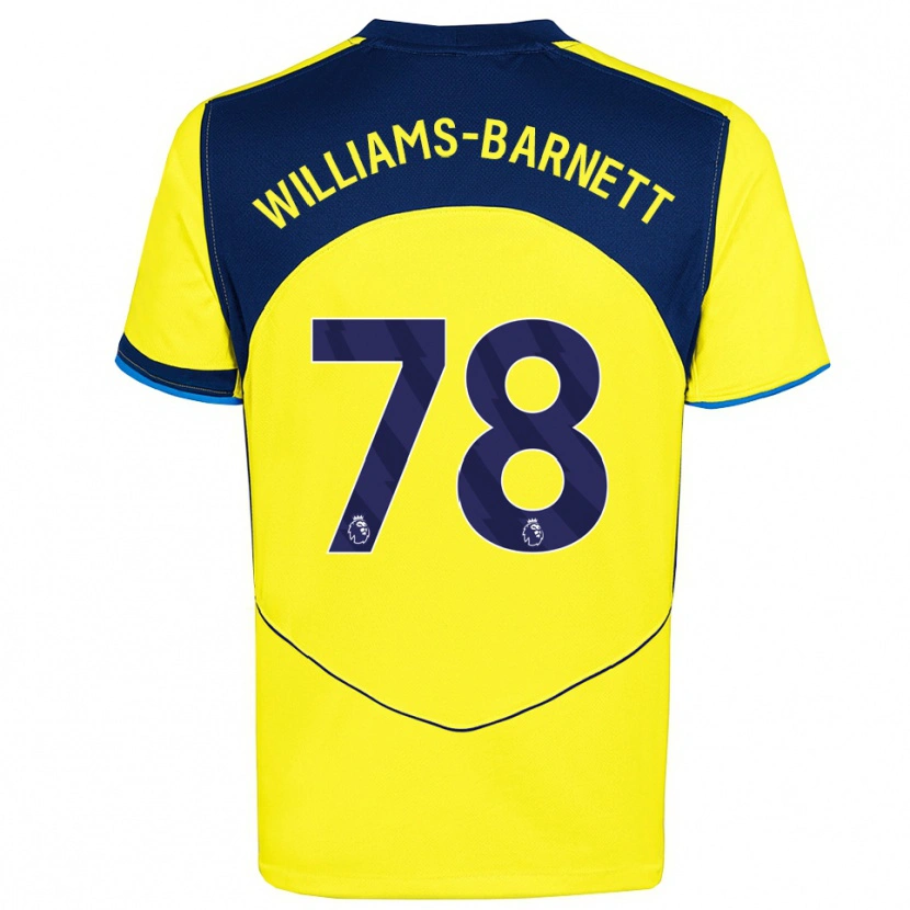 Danxen Criança Camisola Lucá Williams-Barnett #78 Amarelo Marinho Terceiro 2025/26 Camisa
