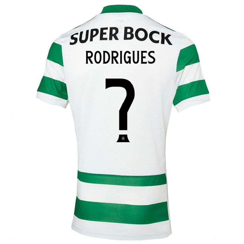 Danxen Homem Camisola João Rodrigues #0 Verde Branco Principal 2025/26 Camisa