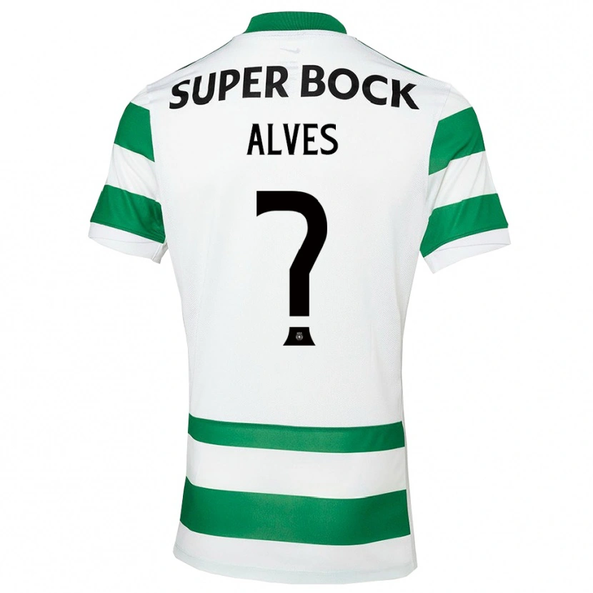 Danxen Homem Camisola Guilherme Alves #0 Verde Branco Principal 2025/26 Camisa