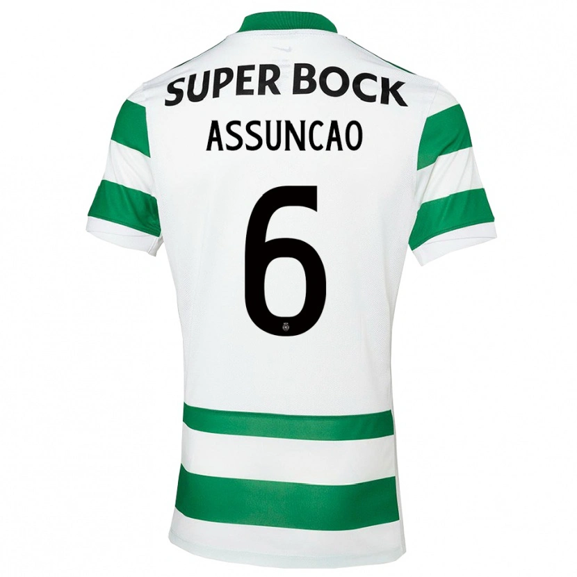 Danxen Homem Camisola João Assunção #6 Verde Branco Principal 2025/26 Camisa