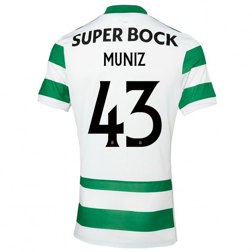 Danxen Homem Camisola João Muniz #43 Verde Branco Principal 2025/26 Camisa