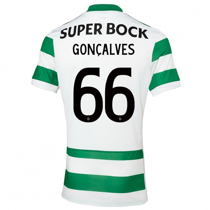 Danxen Homem Camisola Iara Gonçalves #66 Verde Branco Principal 2025/26 Camisa