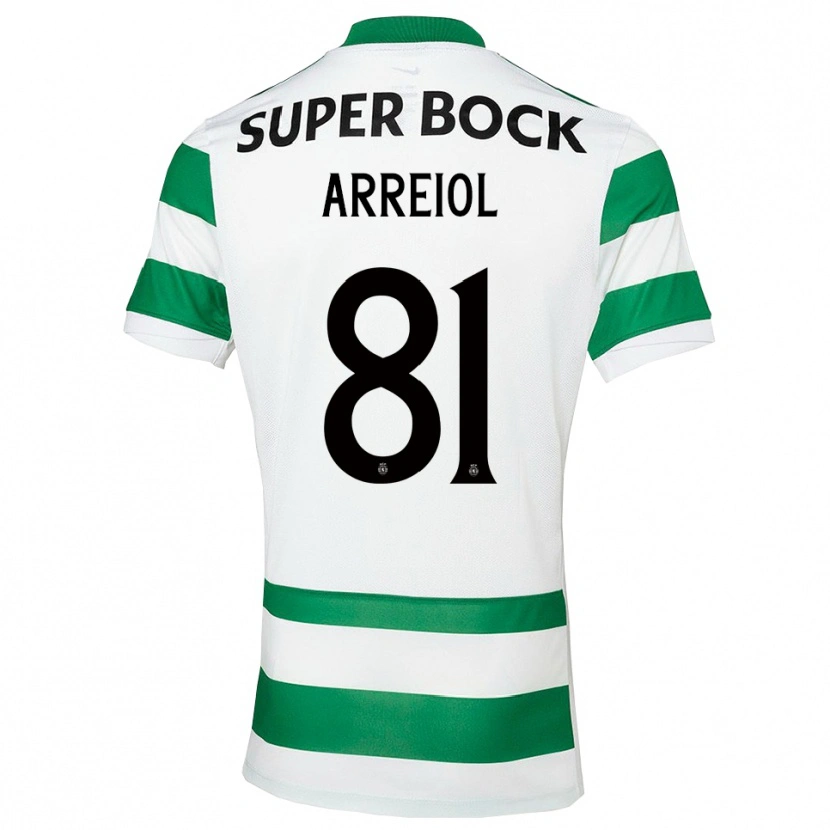 Danxen Homem Camisola Henrique Arreiol #81 Verde Branco Principal 2025/26 Camisa