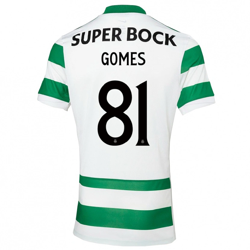 Danxen Homem Camisola Salvador Gomes #81 Verde Branco Principal 2025/26 Camisa