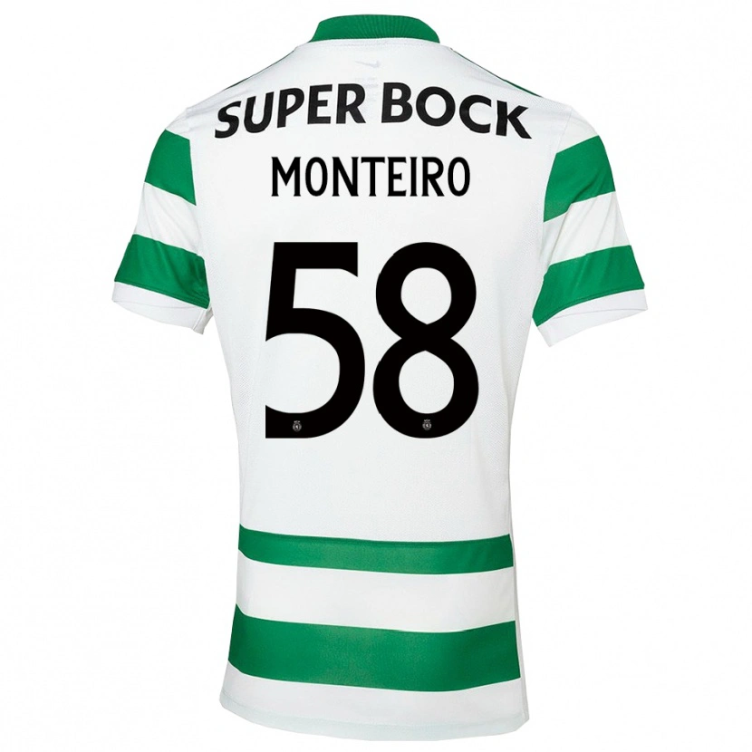 Danxen Homem Camisola David Monteiro #58 Verde Branco Principal 2025/26 Camisa