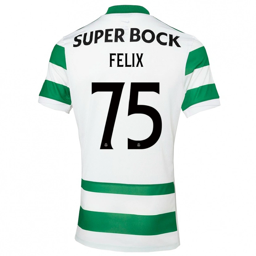 Danxen Homem Camisola Vando Félix #75 Verde Branco Principal 2025/26 Camisa