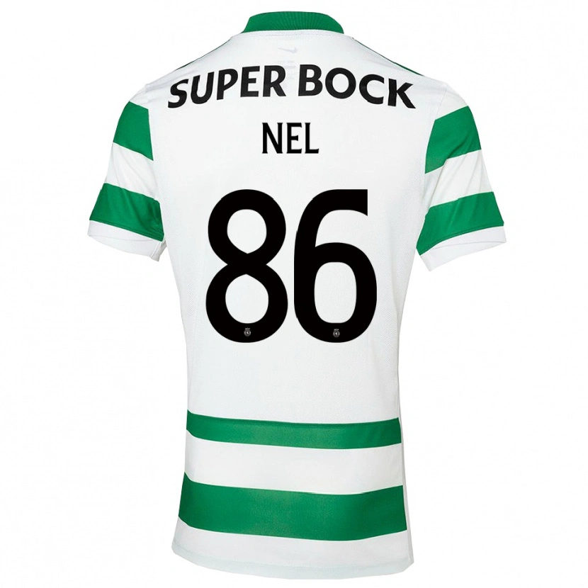 Danxen Homem Camisola Rafael Nel #86 Verde Branco Principal 2025/26 Camisa