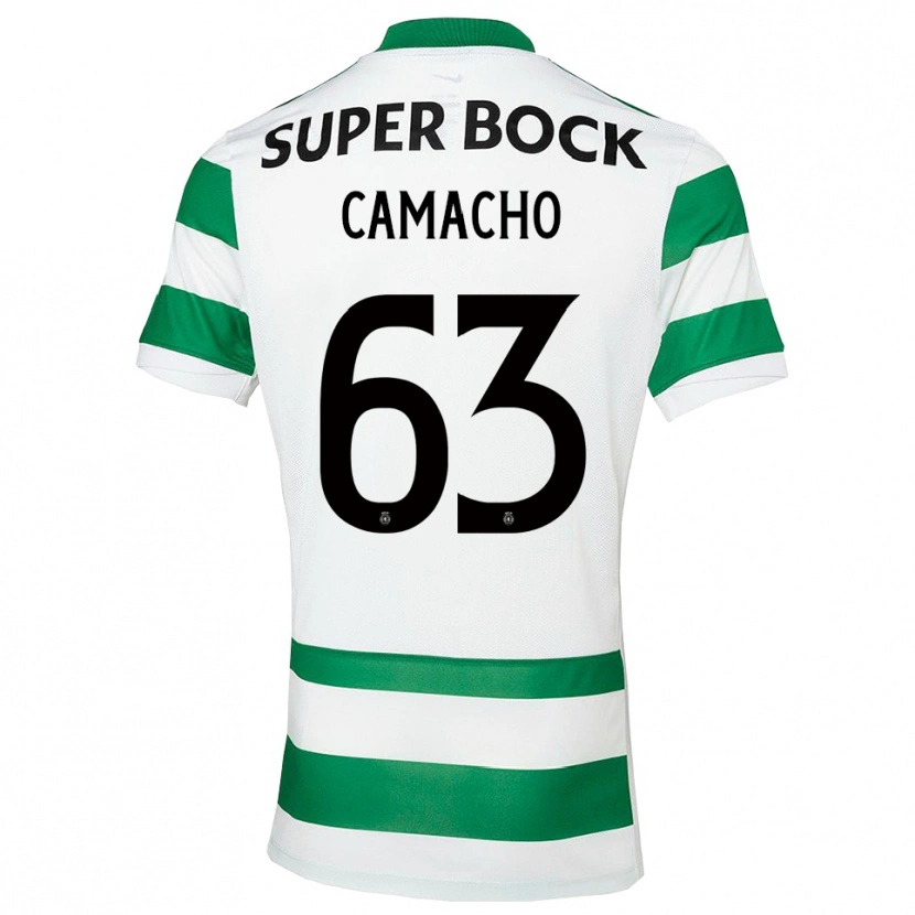 Danxen Homem Camisola Rafael Camacho #63 Verde Branco Principal 2025/26 Camisa