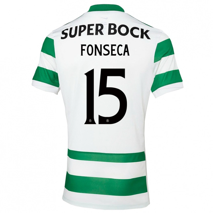 Danxen Homem Camisola Beatriz Fonseca #15 Verde Branco Principal 2025/26 Camisa