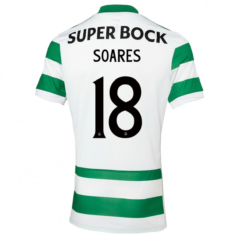 Danxen Homem Camisola Simão Soares #18 Verde Branco Principal 2025/26 Camisa
