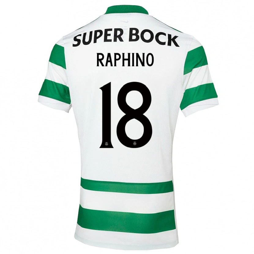 Danxen Homem Camisola Brittany Raphino #18 Verde Branco Principal 2025/26 Camisa