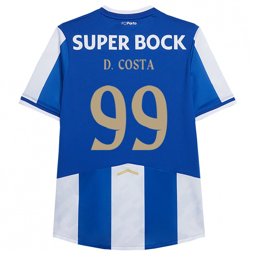 Danxen Homem Camisola Diogo Costa #99 Azul Branco Principal 2025/26 Camisa