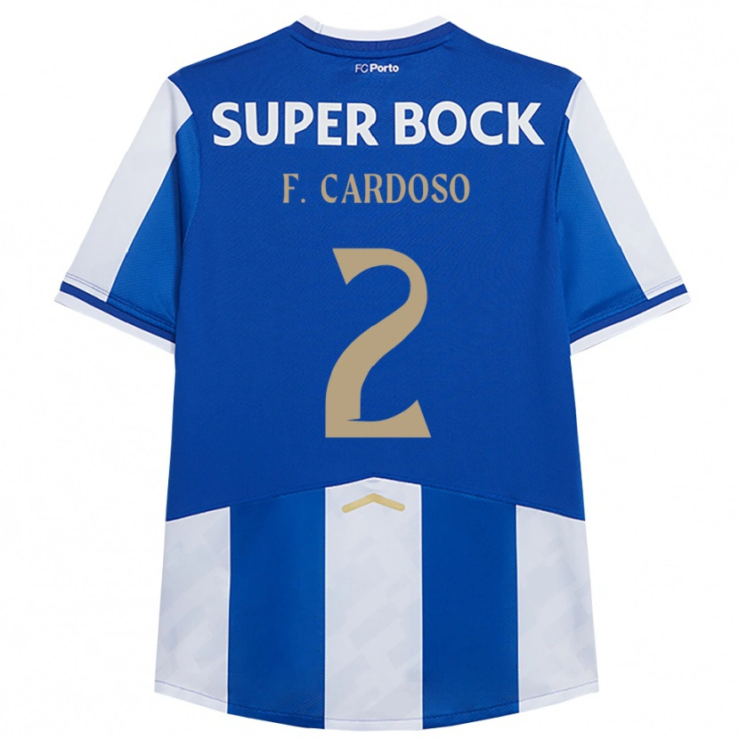 Danxen Homem Camisola Fábio Cardoso #2 Azul Branco Principal 2025/26 Camisa