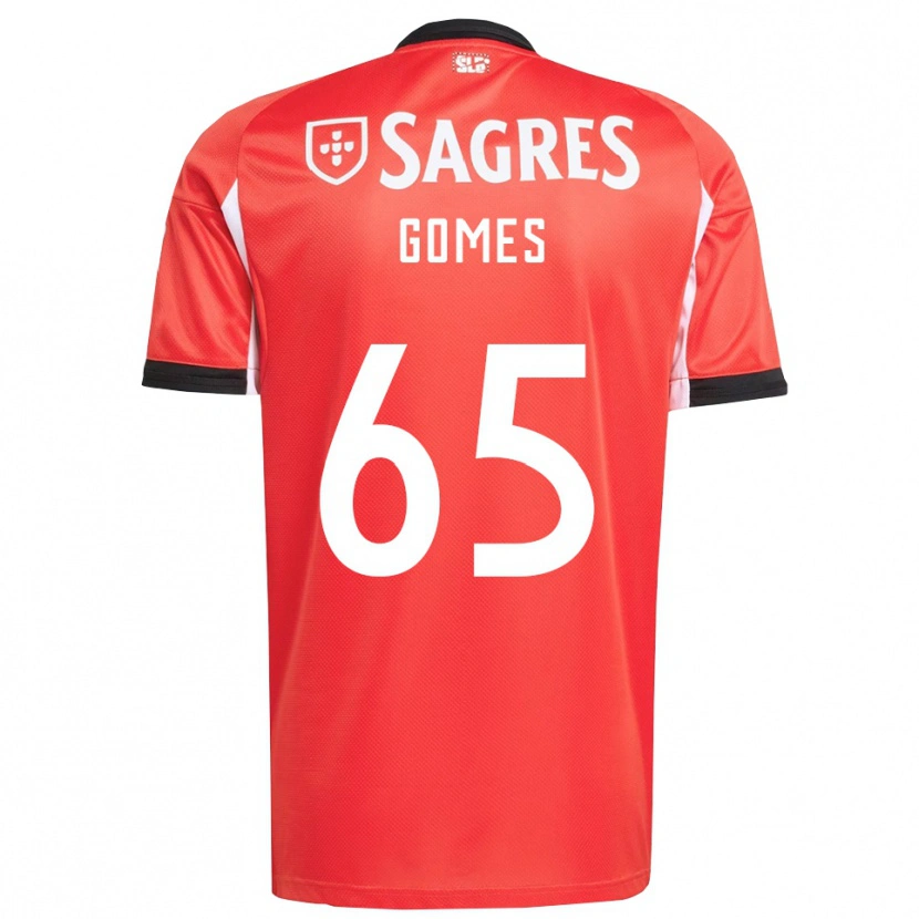 Danxen Homem Camisola André Gomes #65 Vermelho Branco Principal 2025/26 Camisa