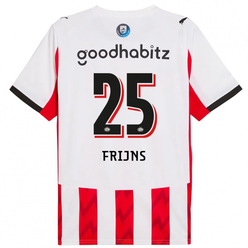 Danxen Homem Camisola Emma Frijns #25 Vermelho Branco Principal 2025/26 Camisa