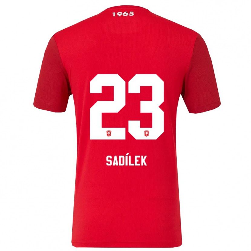 Danxen Homem Camisola Michal Sadilek #23 Vermelho Branco Principal 2025/26 Camisa