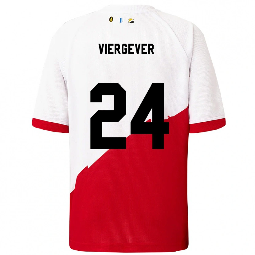 Danxen Homem Camisola Nick Viergever #24 Branco Vermelho Principal 2025/26 Camisa