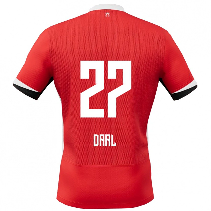 Danxen Homem Camisola Ro-Zangelo Daal #27 Vermelho Branco Principal 2025/26 Camisa