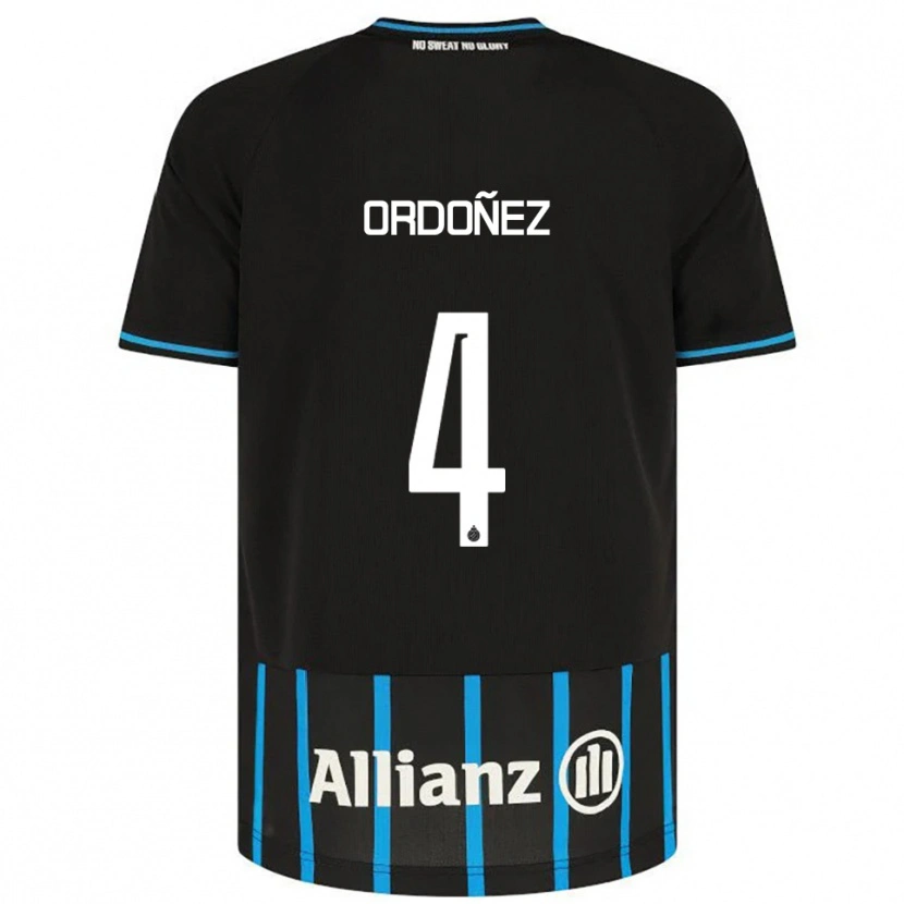 Danxen Homem Camisola Joel Ordóñez #4 Preto Azul Principal 2025/26 Camisa