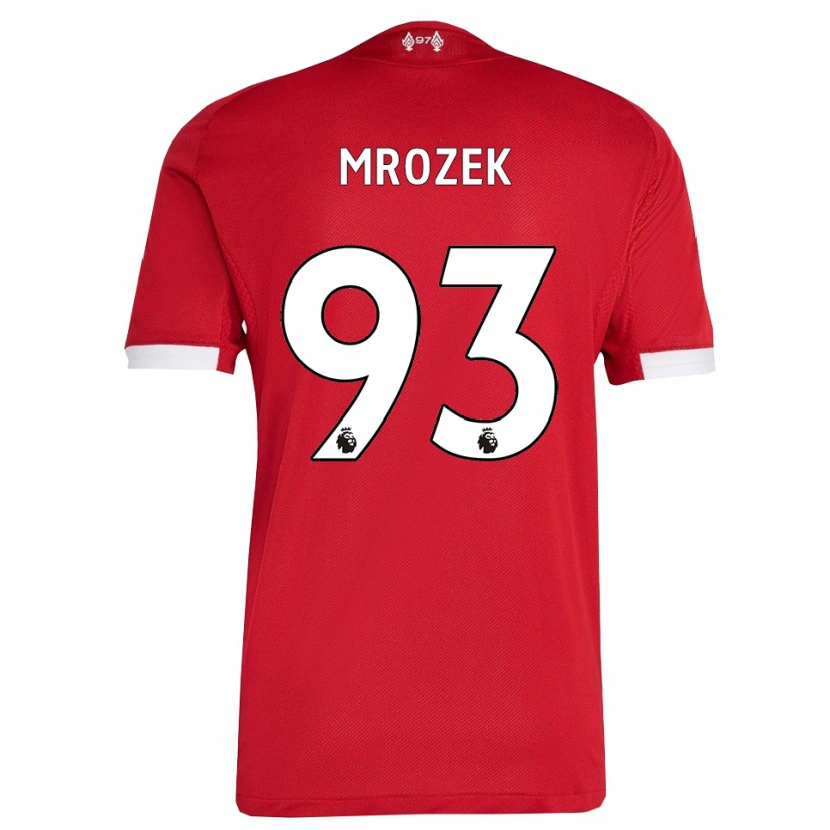 Danxen Homem Camisola Fabian Mrozek #93 Vermelho Branco Principal 2025/26 Camisa
