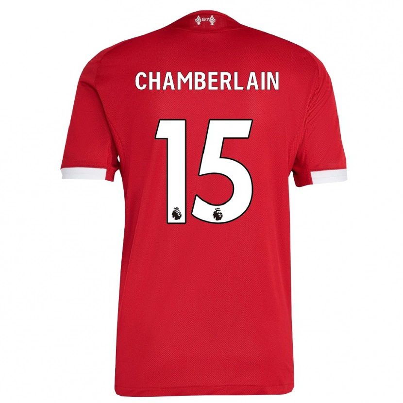 Danxen Homem Camisola Alex Oxlade Chamberlain #15 Vermelho Branco Principal 2025/26 Camisa