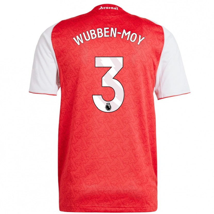 Danxen Homem Camisola Lotte Wubben-Moy #3 Vermelho Branco Principal 2025/26 Camisa