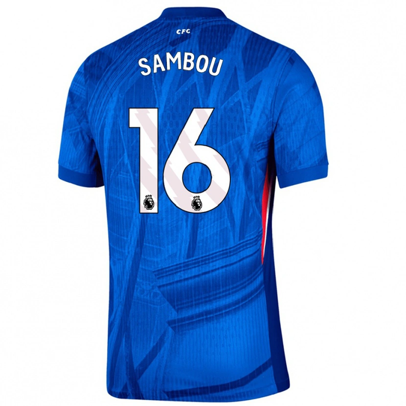 Danxen Homem Camisola Gabriel Sambou #16 Azul Branco Principal 2025/26 Camisa