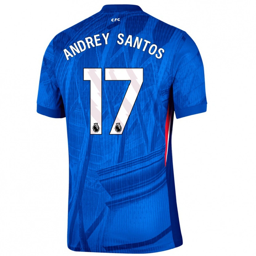 Danxen Homem Camisola Andrey Santos #17 Azul Branco Principal 2025/26 Camisa
