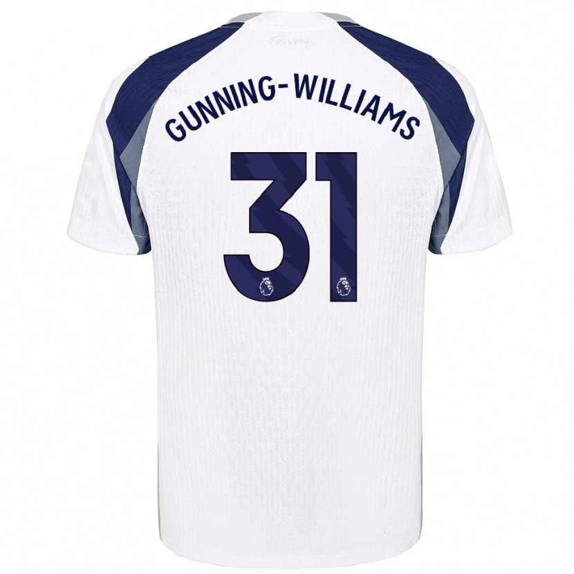 Danxen Homem Camisola Lenna Gunning-Williams #31 Branco Marinho Principal 2025/26 Camisa