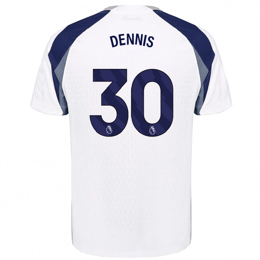 Danxen Homem Camisola Araya Dennis #30 Branco Marinho Principal 2025/26 Camisa