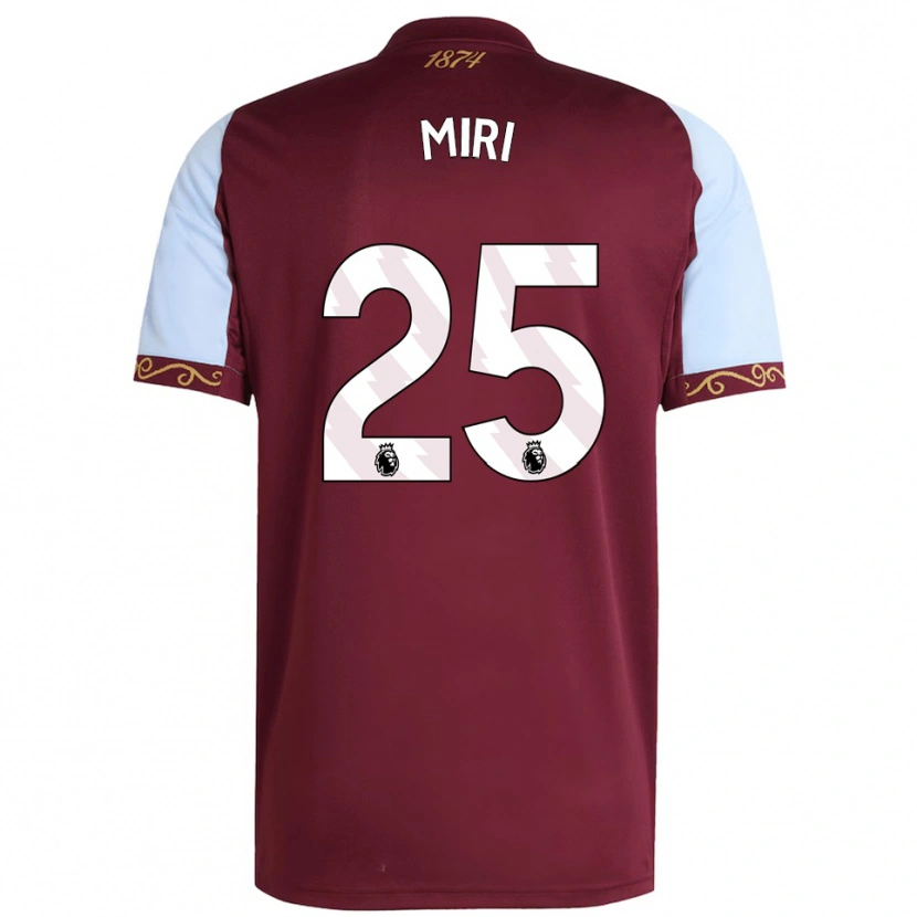 Danxen Homem Camisola Miri Taylor #25 Borgonha Azul Celeste Principal 2025/26 Camisa