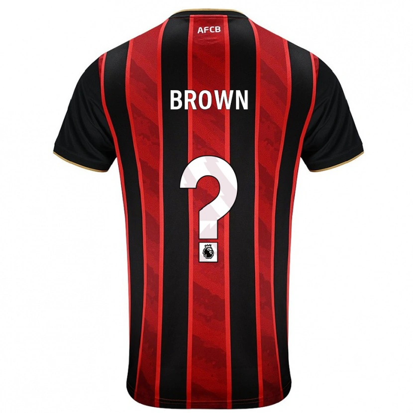 Danxen Homem Camisola Lewis Brown #0 Vermelho Preto Principal 2025/26 Camisa