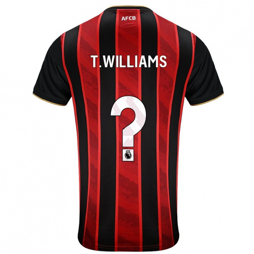 Danxen Homem Camisola Toure Williams #0 Vermelho Preto Principal 2025/26 Camisa