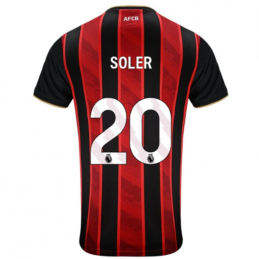 Danxen Homem Camisola Julio Soler #20 Vermelho Preto Principal 2025/26 Camisa
