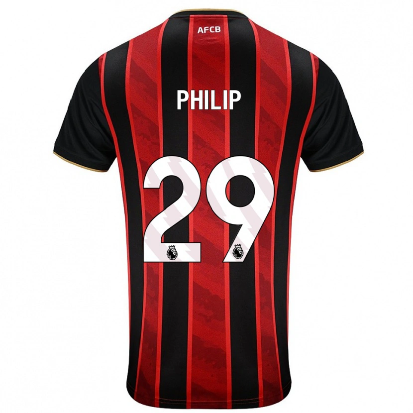 Danxen Homem Camisola Philip Billing #29 Vermelho Preto Principal 2025/26 Camisa