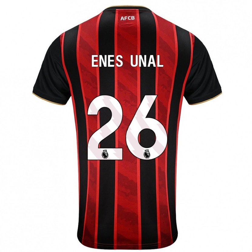 Danxen Homem Camisola Enes Ünal #26 Vermelho Preto Principal 2025/26 Camisa