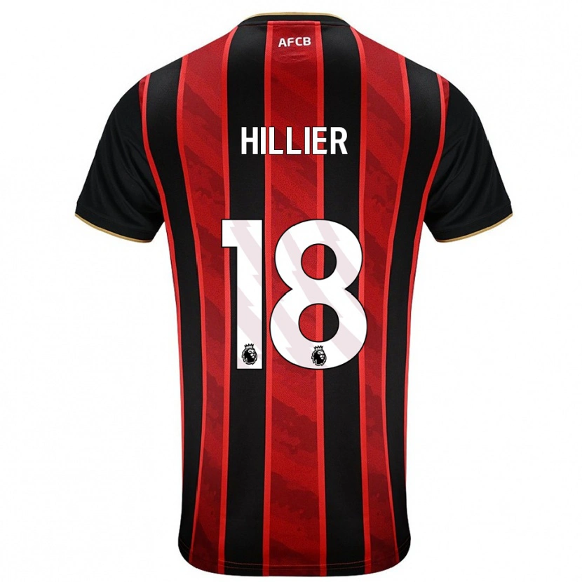 Danxen Homem Camisola Gemma Hillier #18 Vermelho Preto Principal 2025/26 Camisa