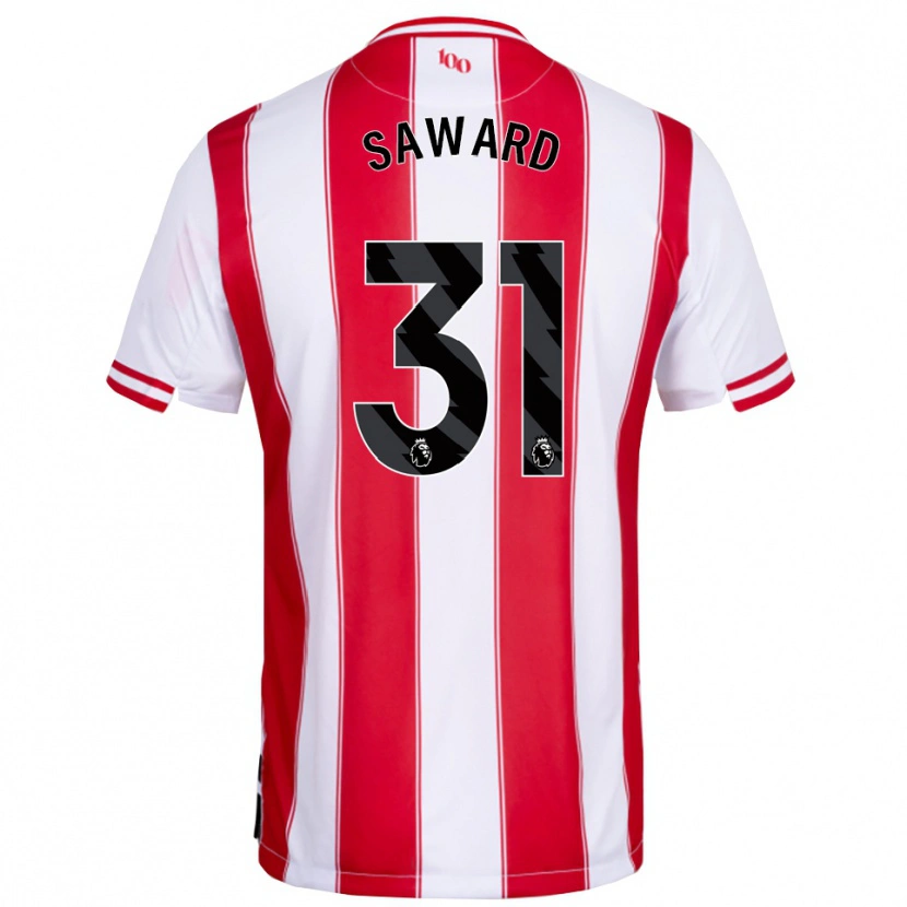 Danxen Homem Camisola Sammie Saward #31 Vermelho Branco Principal 2025/26 Camisa