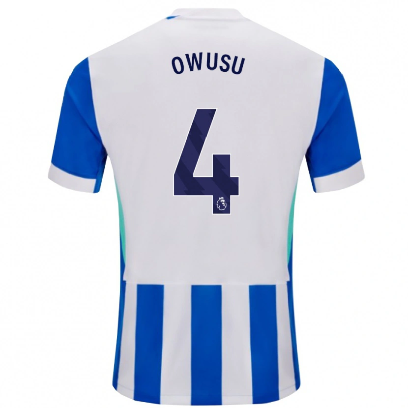 Danxen Homem Camisola Yussif Owusu #4 Azul Branco Principal 2025/26 Camisa