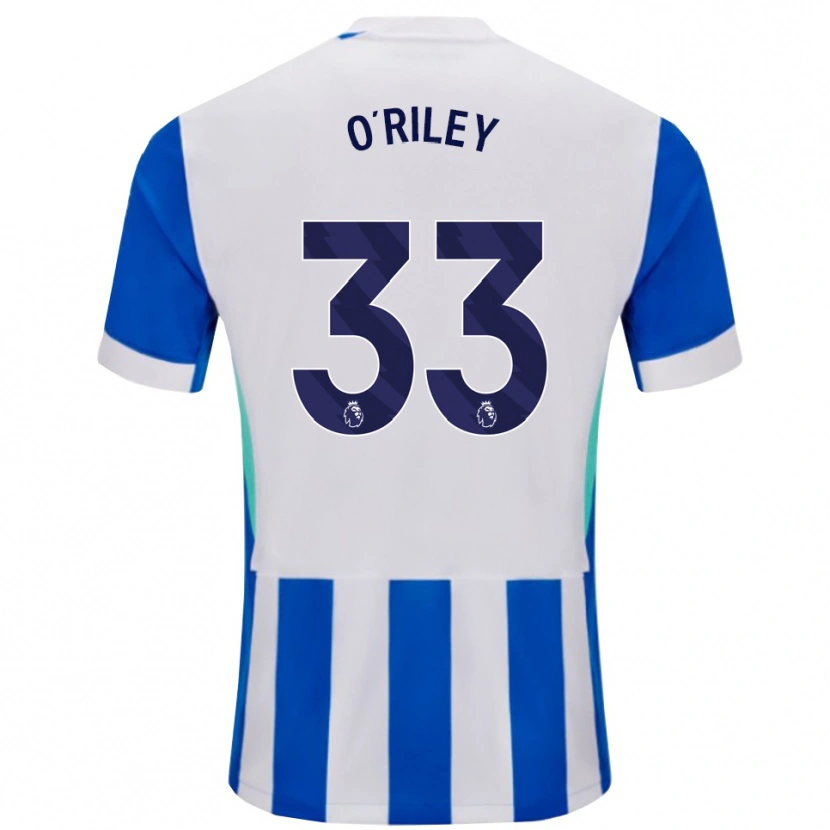 Danxen Homem Camisola Matt O'riley #33 Azul Branco Principal 2025/26 Camisa