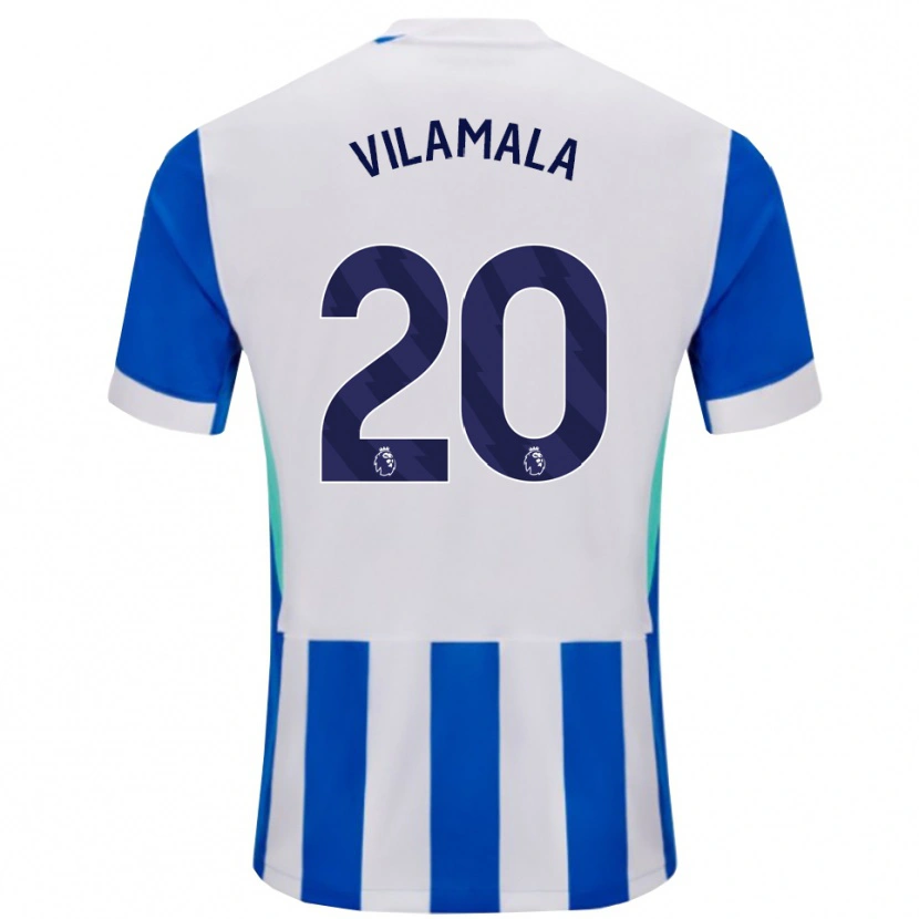 Danxen Homem Camisola Bruna Vilamala #20 Azul Branco Principal 2025/26 Camisa