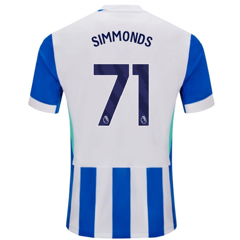 Danxen Homem Camisola Freddie Simmonds #71 Azul Branco Principal 2025/26 Camisa
