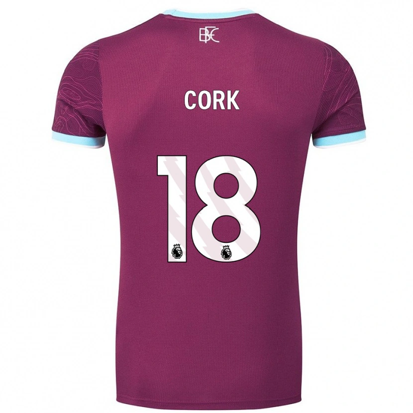 Danxen Homem Camisola Jack Cork #18 Borgonha Azul Celeste Principal 2025/26 Camisa