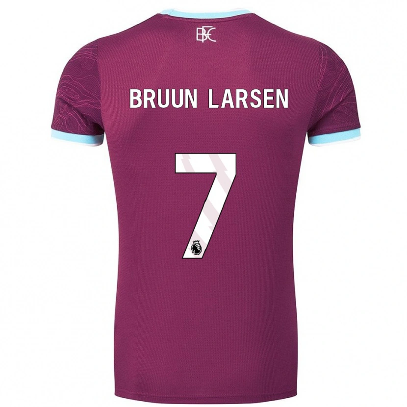 Danxen Homem Camisola Jacob Bruun Larsen #7 Borgonha Azul Celeste Principal 2025/26 Camisa