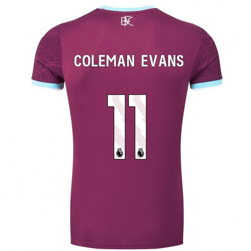 Danxen Homem Camisola Amaya Coleman-Evans #11 Borgonha Azul Celeste Principal 2025/26 Camisa
