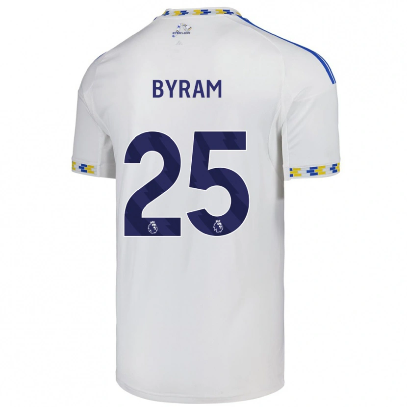 Danxen Homem Camisola Sam Byram #25 Branco Azul Principal 2025/26 Camisa