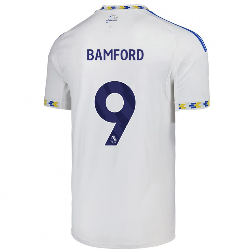 Danxen Homem Camisola Patrick Bamford #9 Branco Azul Principal 2025/26 Camisa